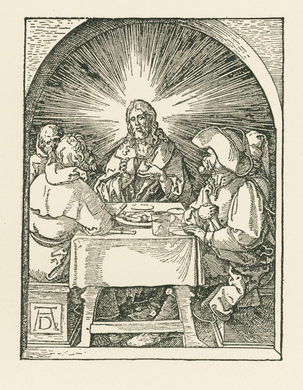 Christus und die Jünger in Emmaus, um 1510 von Albrecht Dürer or Duerer