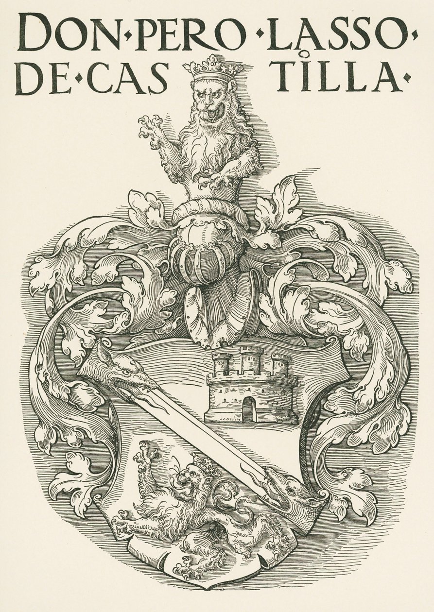 Wappen von Don Pedro Lasso de Castilla von Albrecht Dürer or Duerer