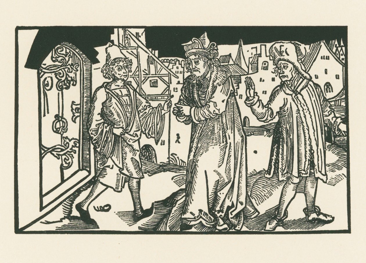 Davus, Simo und Chremes, um 1492-93 von Albrecht Dürer or Duerer