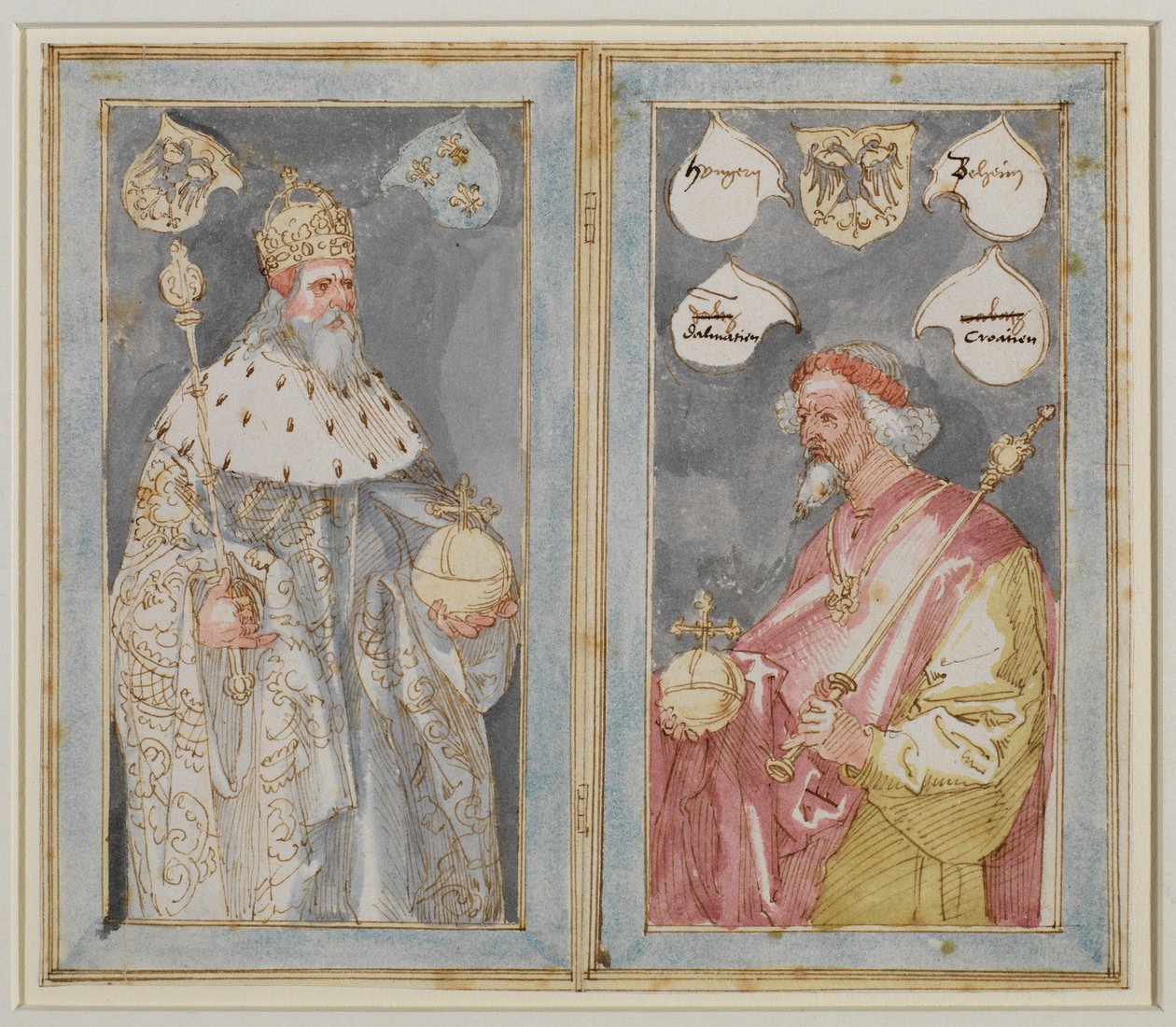 Kaiser Karl der Große und Sigismund, um 1507 - 1510 von Albrecht Dürer