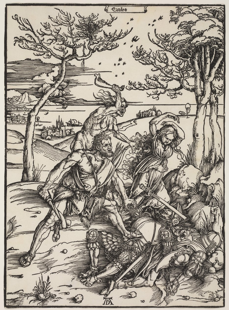 Herkules besiegt Cacus, ca. 1496 von Albrecht Dürer