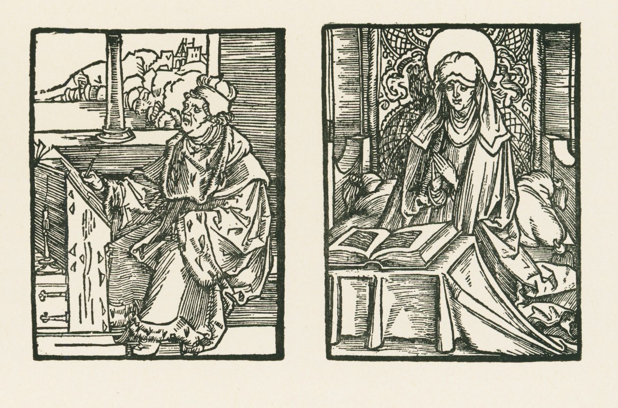 Magister Matthias, Kanoniker von Linköping und Heilige Birgitta von Albrecht Dürer or Duerer