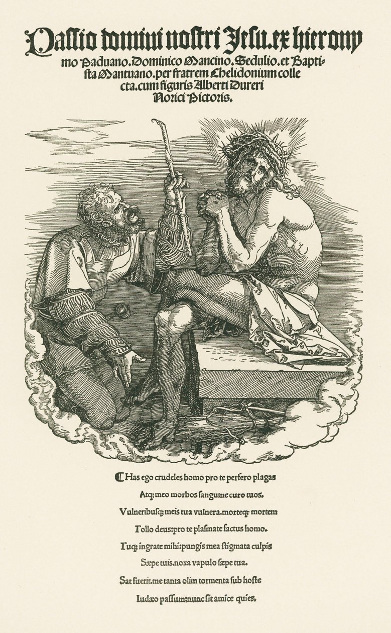 Der Schmerzensmann von einem Soldaten verspottet von Albrecht Dürer or Duerer