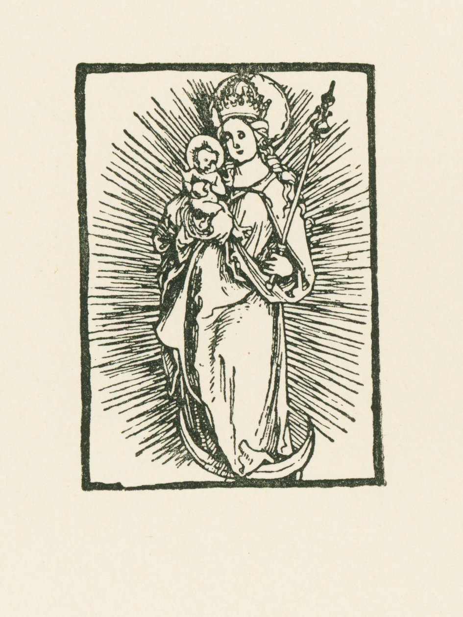 Jungfrau Maria als Himmelskönigin in der Sonne von Albrecht Dürer or Duerer