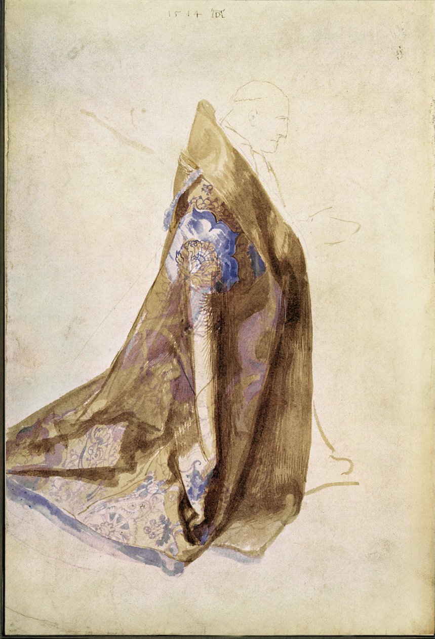 Studie für das Gewand von Papst Julius II für Die Jungfrau mit dem Rosenkranz von Albrecht Dürer or Duerer