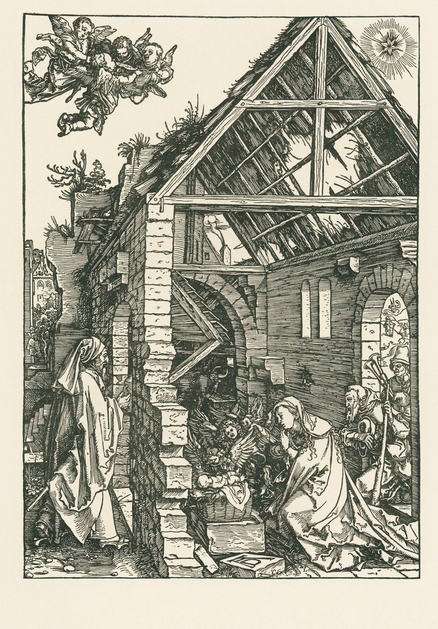 Die Anbetung der Hirten, um 1502-03 von Albrecht Dürer or Duerer