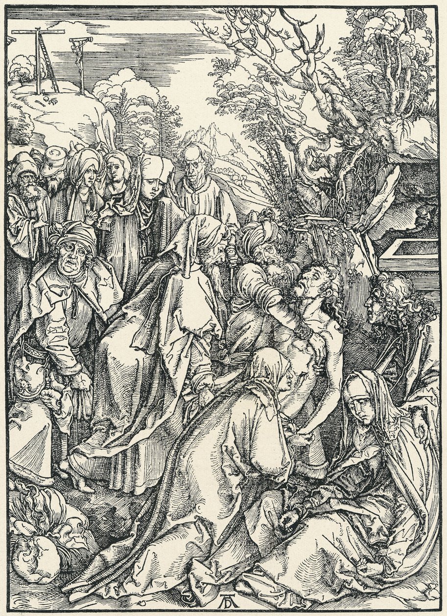 Die Grablegung, aus der Großen Passion, ca. 1496-97 von Albrecht Dürer