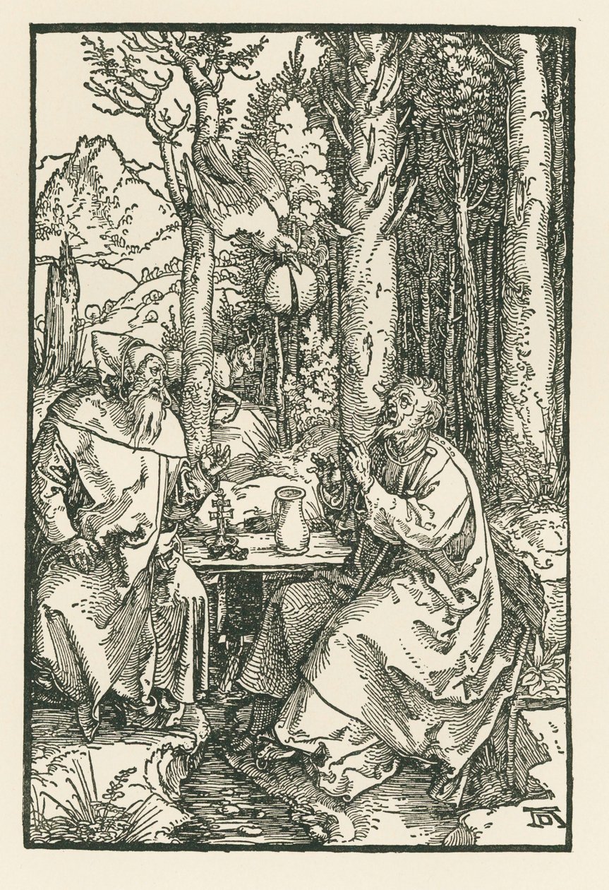 Die Einsiedler St. Antonius der Große und St. Paulus von Albrecht Dürer or Duerer