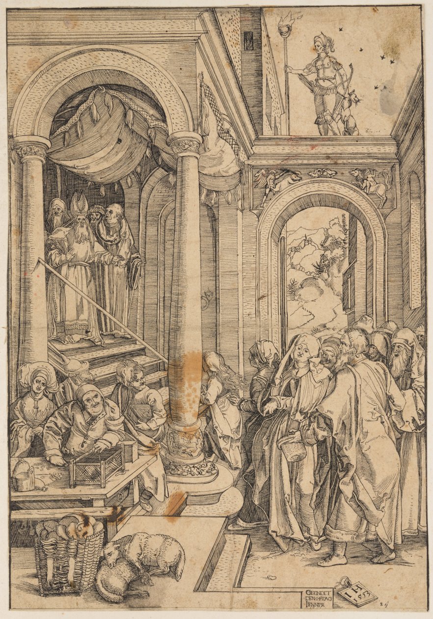 Die Darstellung der Jungfrau im Tempel von Albrecht Dürer