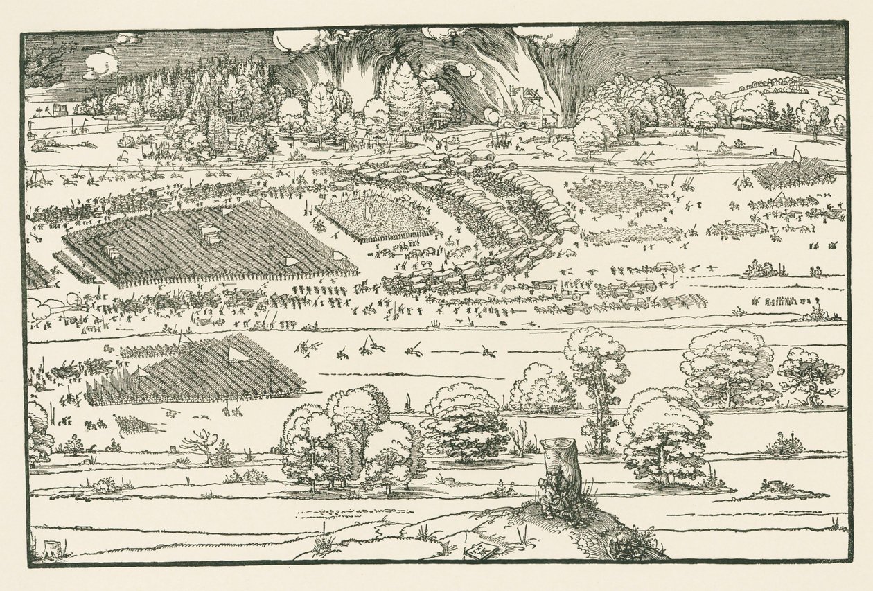 Die Belagerung einer Festung. Rechter Block von Albrecht Dürer or Duerer