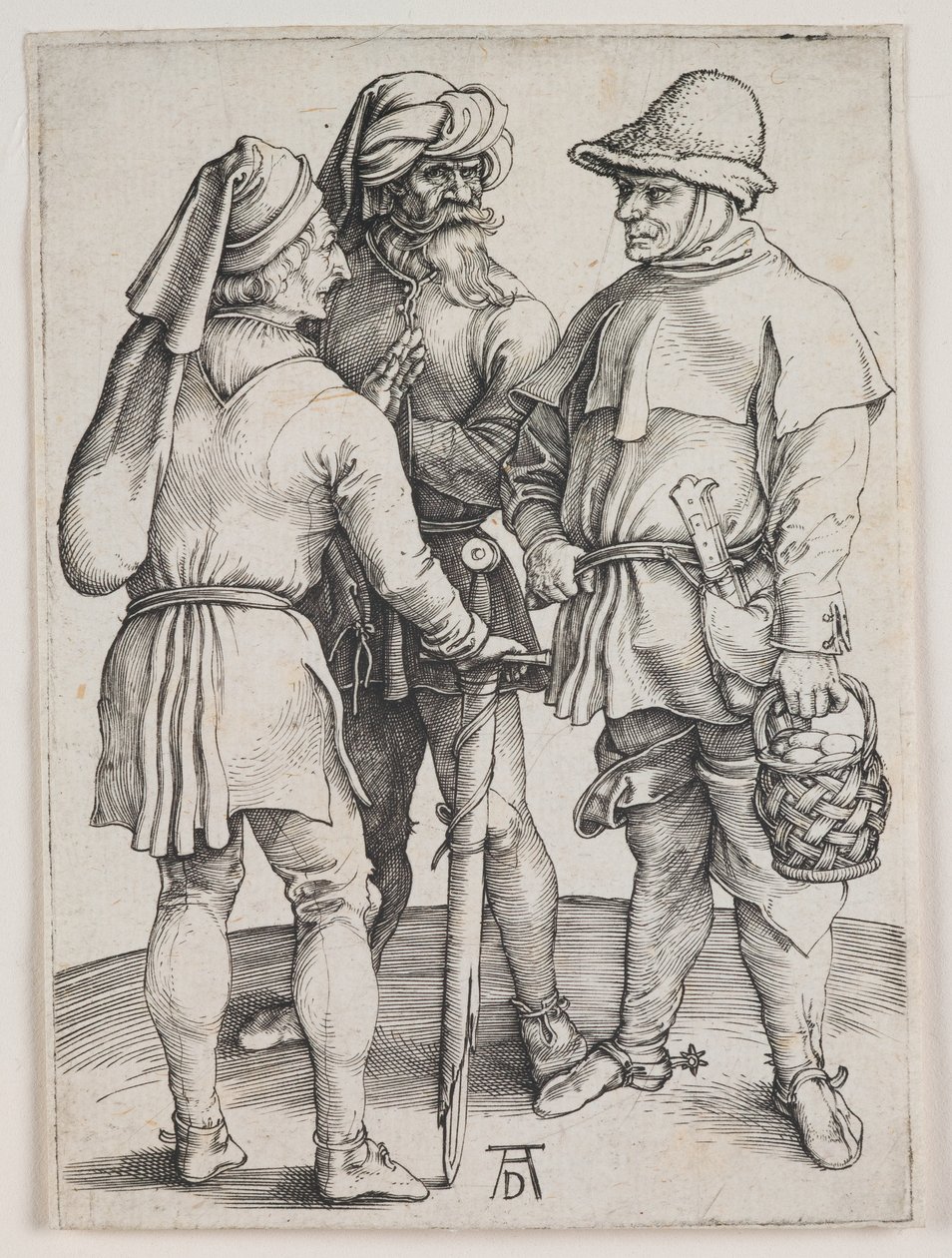 Drei Bauern im Gespräch, ca. 1497 von Albrecht Dürer or Duerer