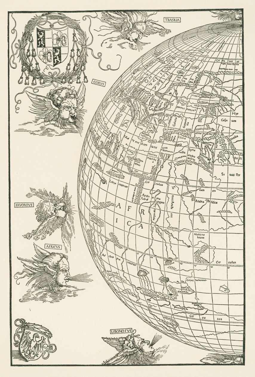 Weltkarte von Johannes Stabius von Albrecht Dürer or Duerer