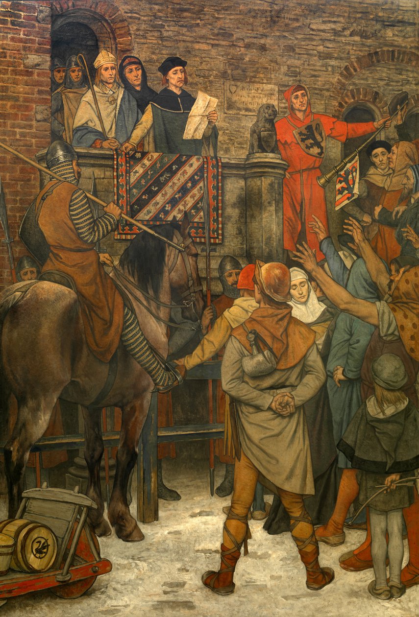Dekoration im Rathaus von Brügge, ca. 1895-1900 von Albrecht de Vriendt
