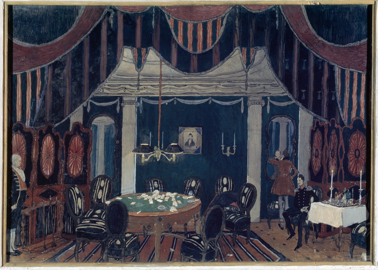 Bühnenbild für das Theaterstück Die Maskerade von Mikhail Lermontov von Aleksandr Jakovlevic Golovin