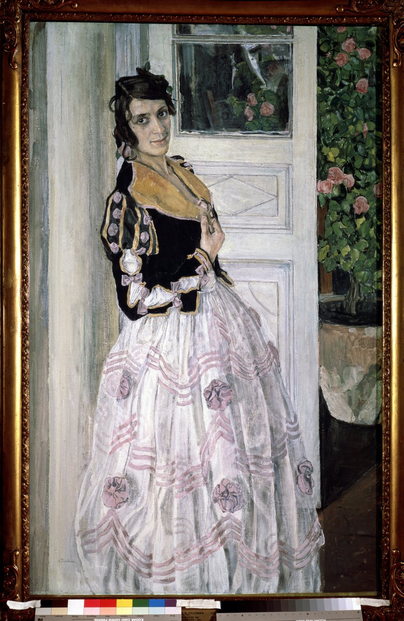 Junge spanische Frau auf dem Balkon von Aleksandr Jakovlevic Golovin