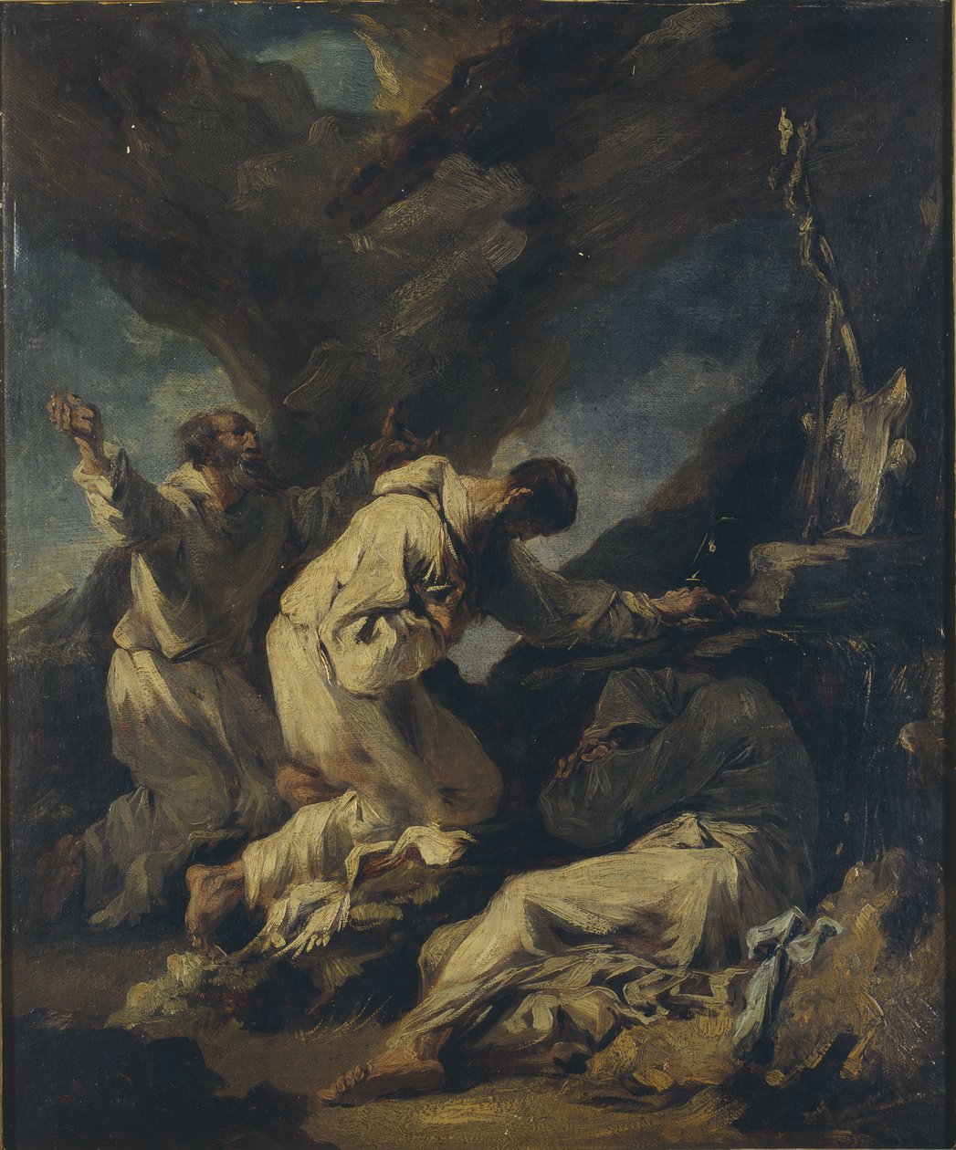 Kamaldulenser Mönche im ekstatischen Gebet von Alessandro (studio of) Magnasco