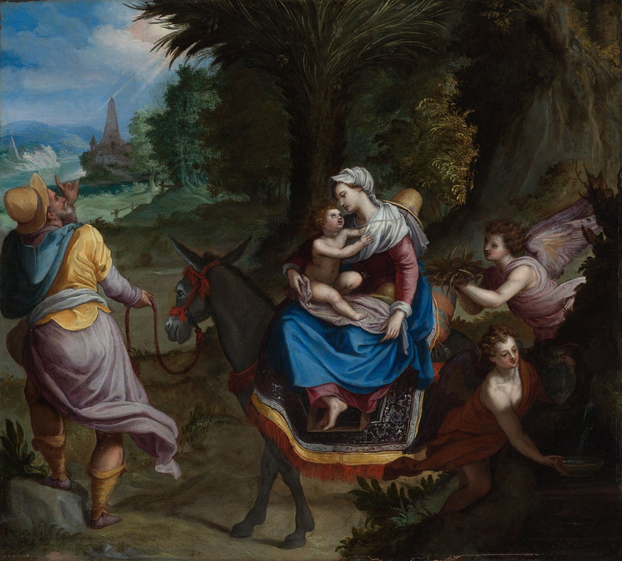 Die Flucht nach Ägypten von Alessandro Allori