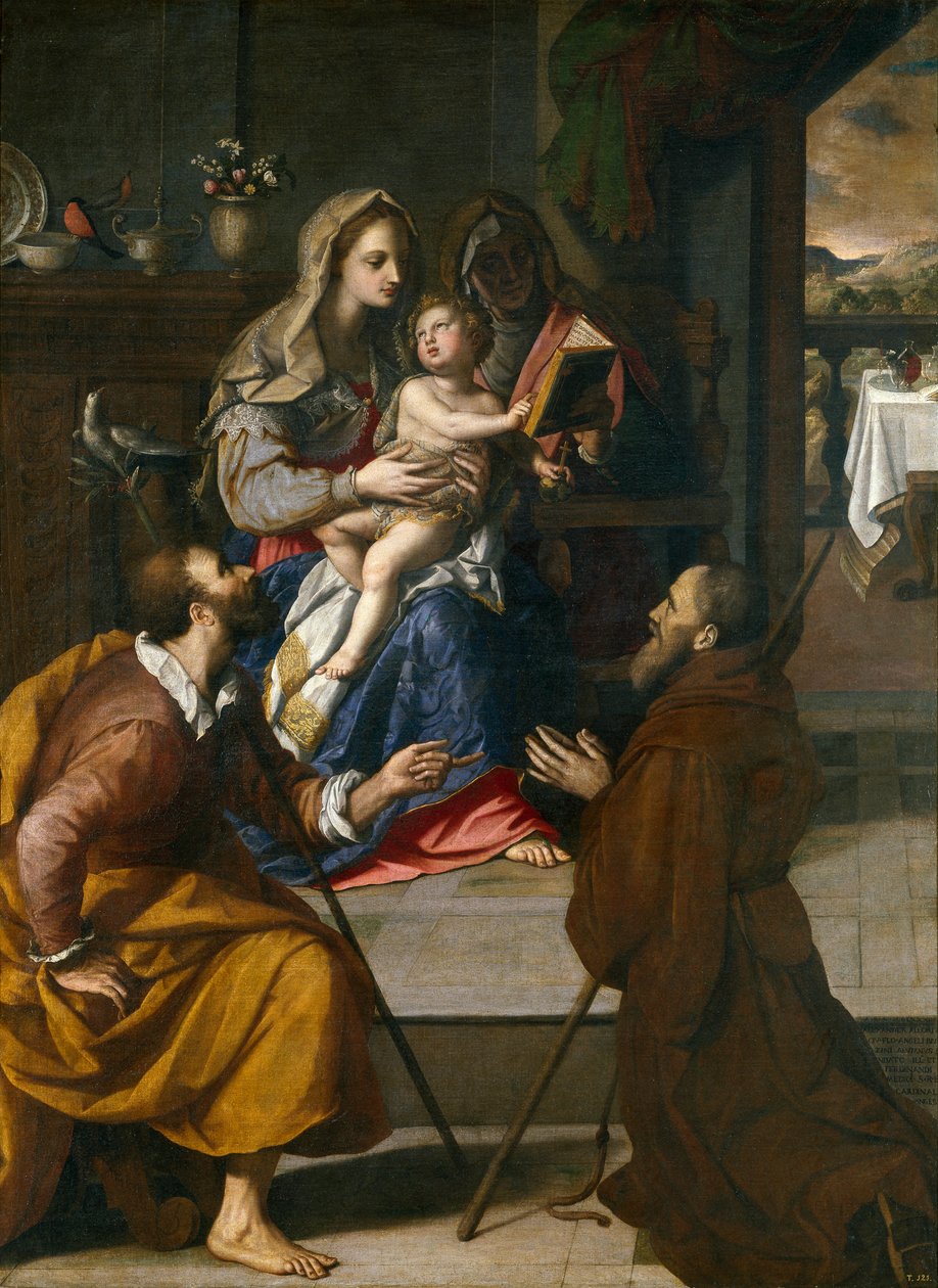 Die Heilige Familie von Kardinal Fernando de’ Medici von Alessandro Allori