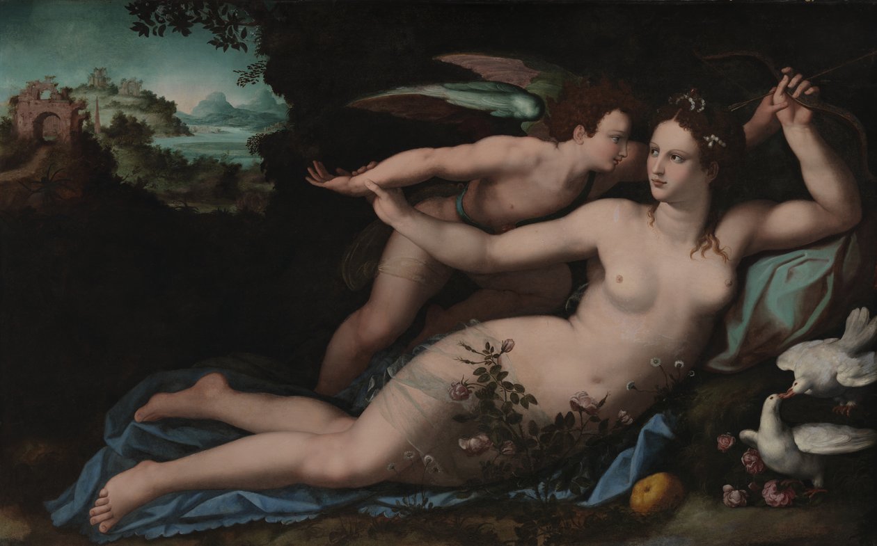 Venus entwaffnet Amor von Alessandro Allori