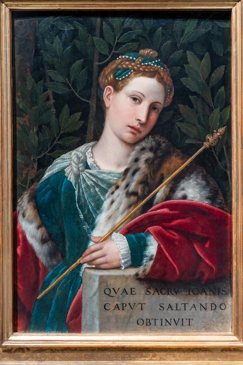 Porträt einer Dame als Salome, ca. 1537 von Alessandro Bonvicino Moretto