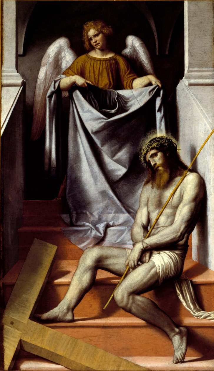 Die Passion Christi und der Engel von Alessandro Bonvicino Moretto
