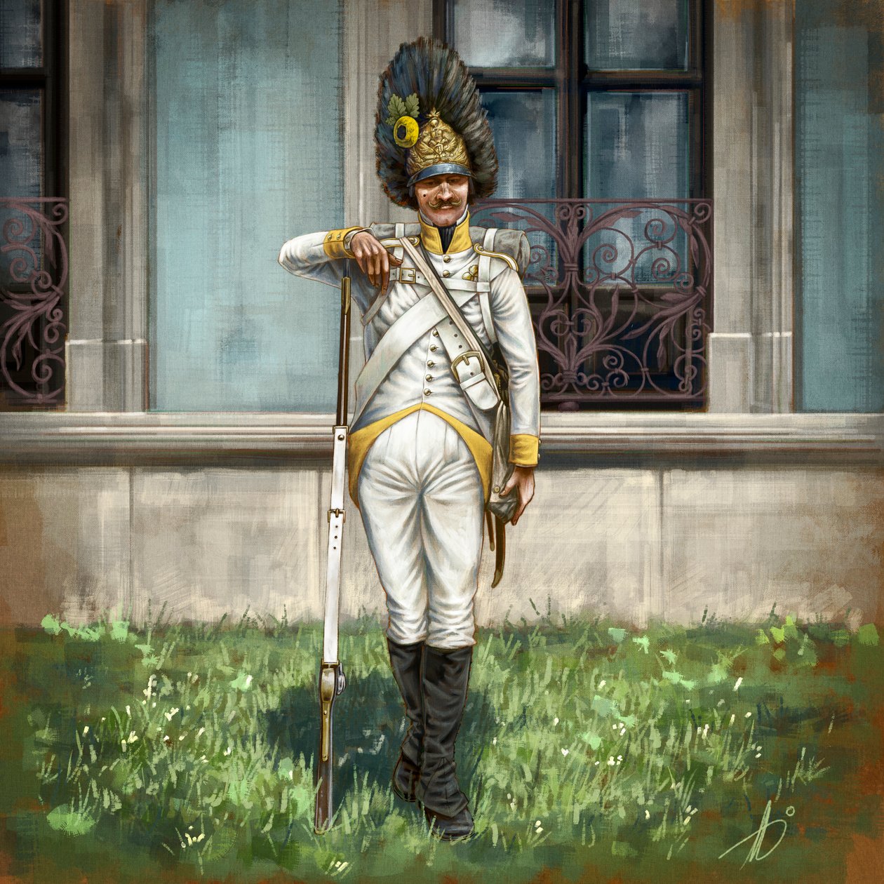 Österreichischer Grenadier 59. Linienregiment, circa 1809, 2024 von Alessandro Lonati