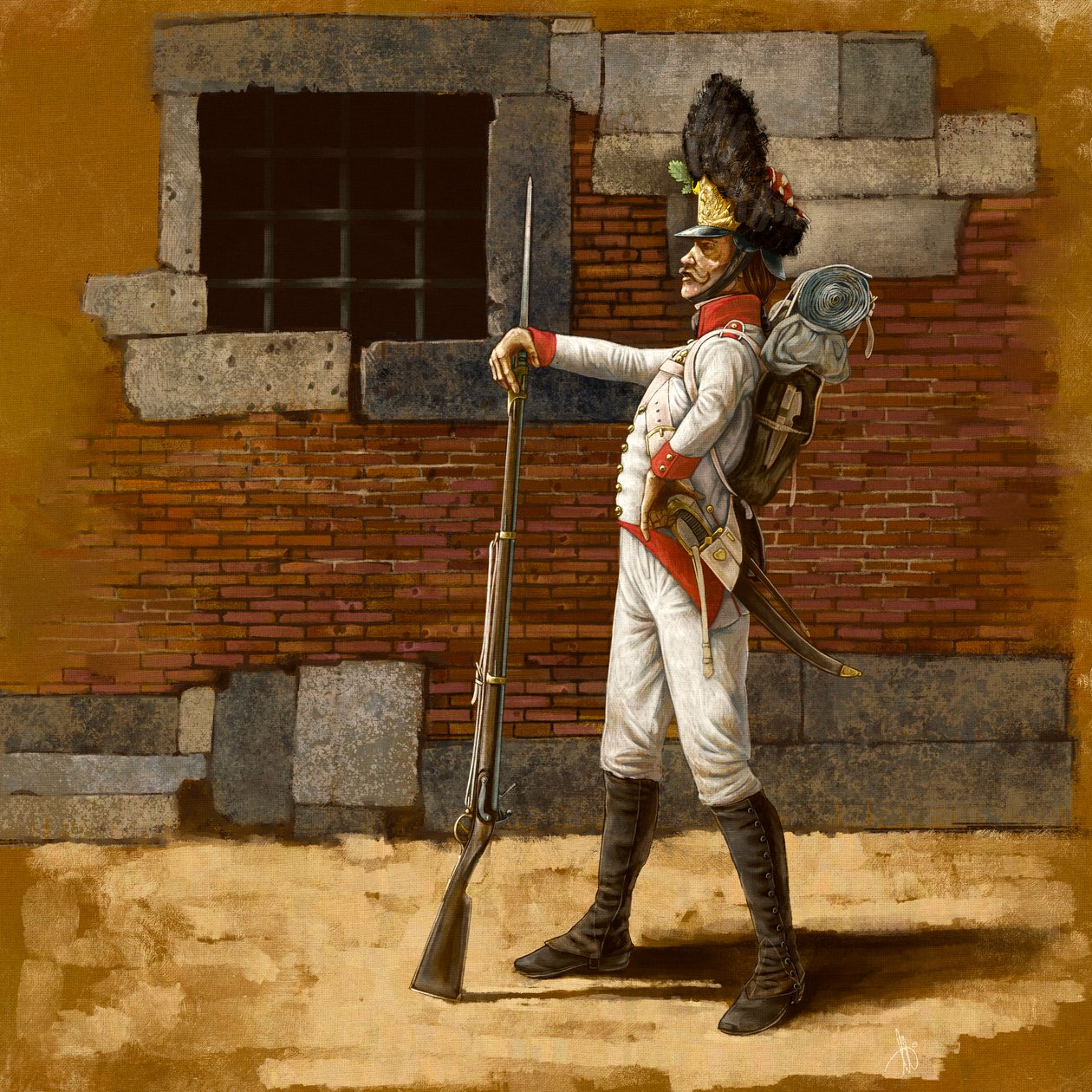 Österreichischer Liniengrenadier, um 1809, 2024 von Alessandro Lonati