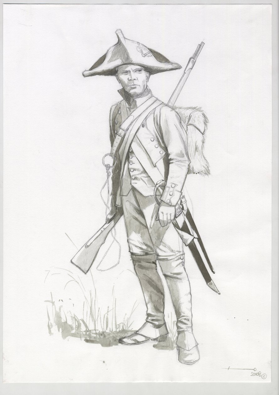 Erstes Kaiserreich (1804-1814 und 1815): Kostüm eines napoleonischen Soldaten, französischer Kanonier von Alessandro Lonati