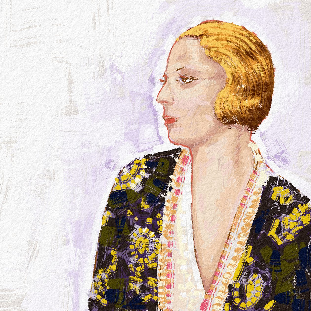 Porträt der polnischen Künstlerin Tamara De Lempicka (Illustration) von Alessandro Lonati