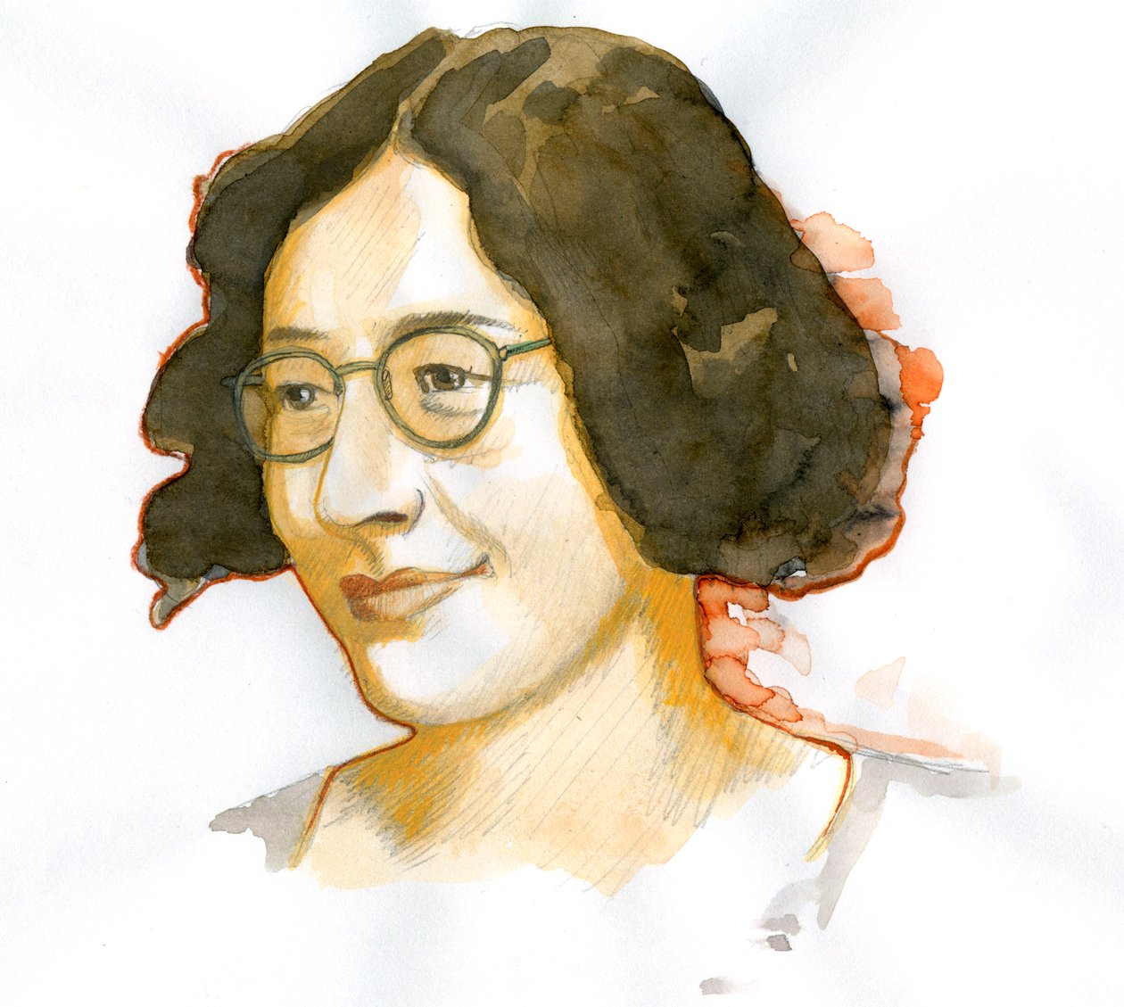 Porträt von Simone Weil (Aquarell auf Papier) von Alessandro Lonati