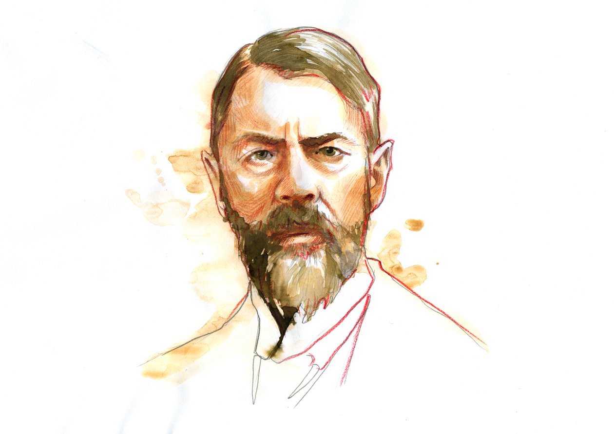 Porträt des deutschen Soziologen Max Weber (1864 - 1920) von Alessandro Lonati