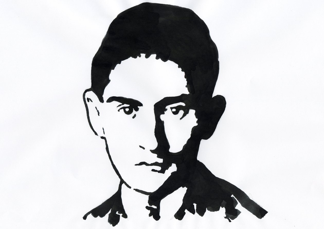 Porträt des Prager Schriftstellers Franz Kafka (1883-1924) von Alessandro Lonati