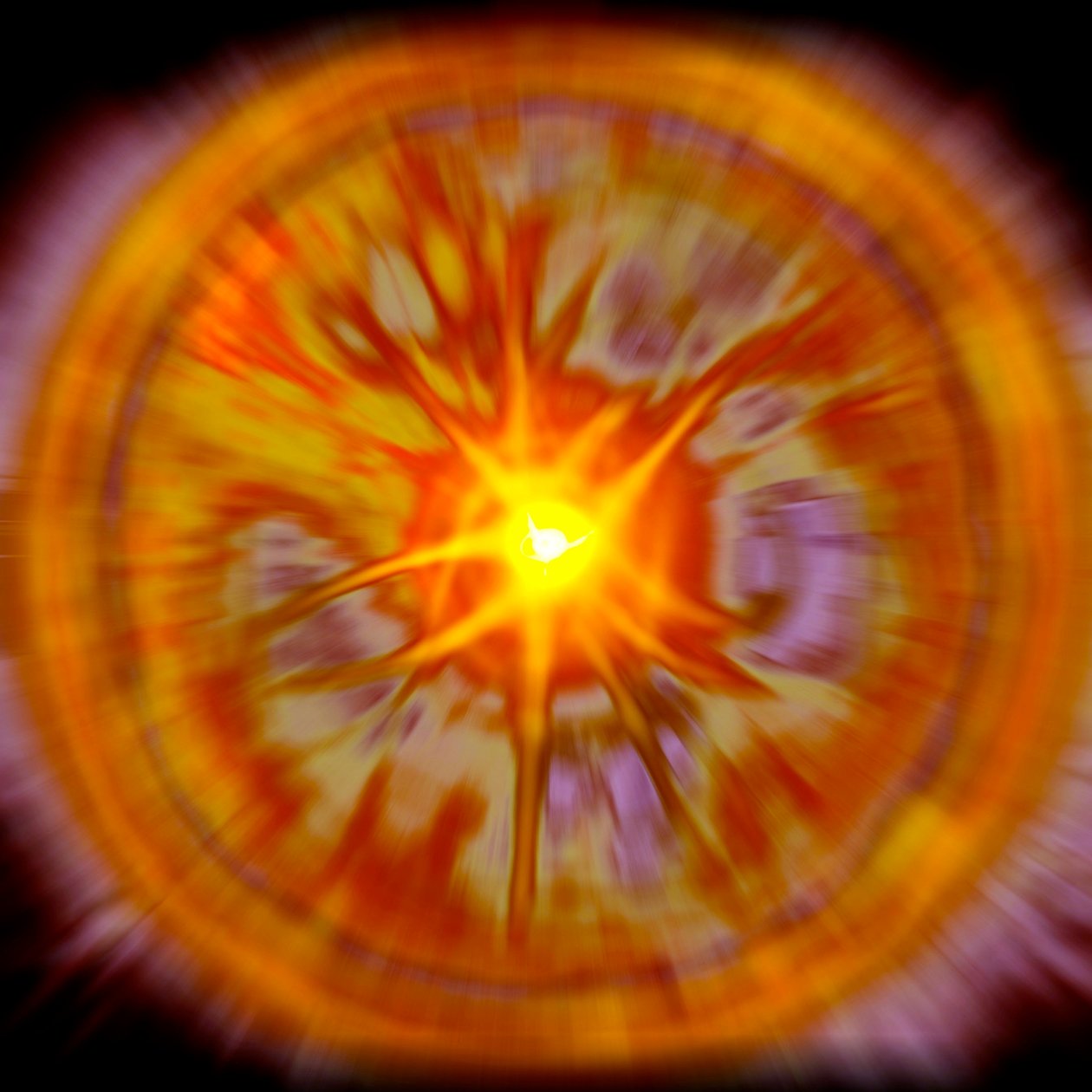 Darstellung des Urknalls am Ursprung des Universums (Kosmogonie) - Illustration, 2014 von Alessandro Lonati