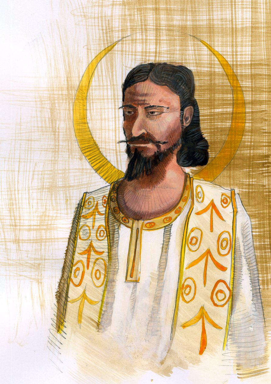 Darstellung des Propheten Mani, Gründer des Manichäismus (216-276) - Illustration von Alessandro Lonati von Alessandro Lonati