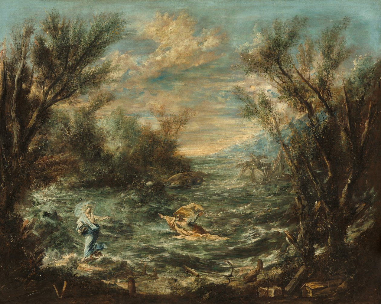 Christus am See Genezareth, ca. 1740 von Alessandro Magnasco