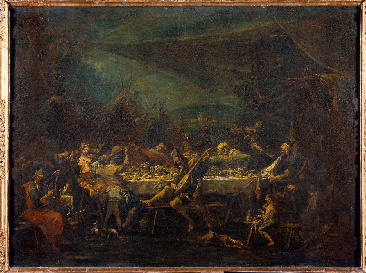 Mahlzeit der Bohemiens Gemälde von Alessandro Magnasco (1667-1749) 18. Jahrhundert von Alessandro Magnasco