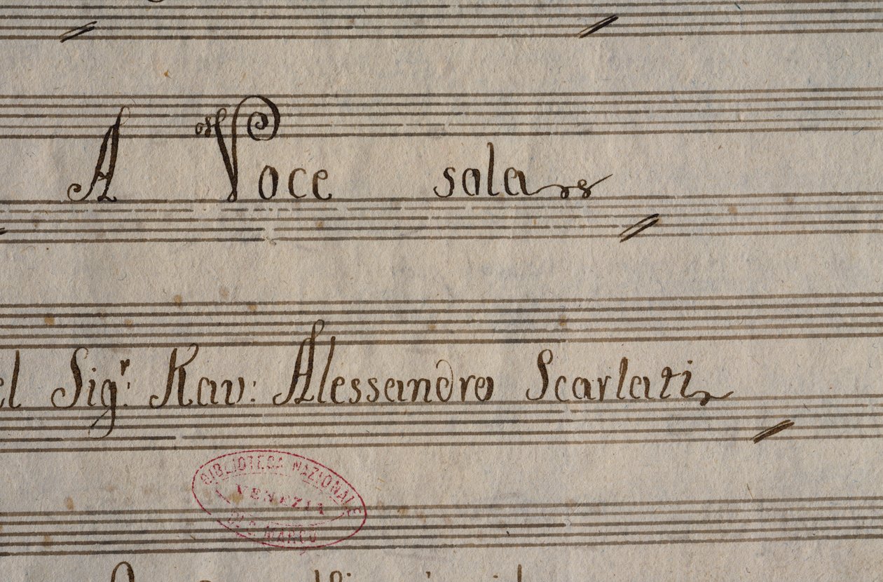 Manuskriptpartitur von XXV Kantaten für Solostimme von Alessandro Scarlatti von Alessandro Scarlatti