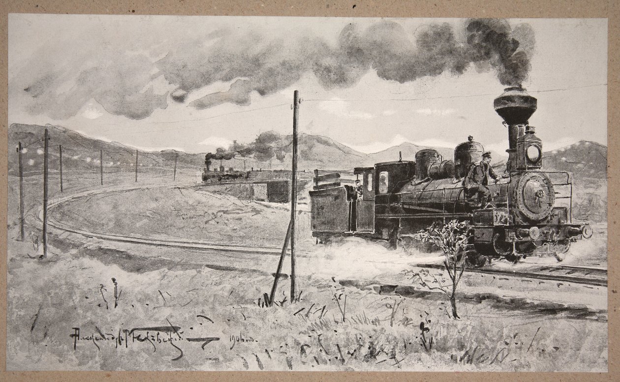 Zugladung Munition unter feindlichem Beschuss von Liao-Yang nach Port Arthur geleitet von Oberstleutnant Spiridonoff, 25. April 1904, Illustration aus 