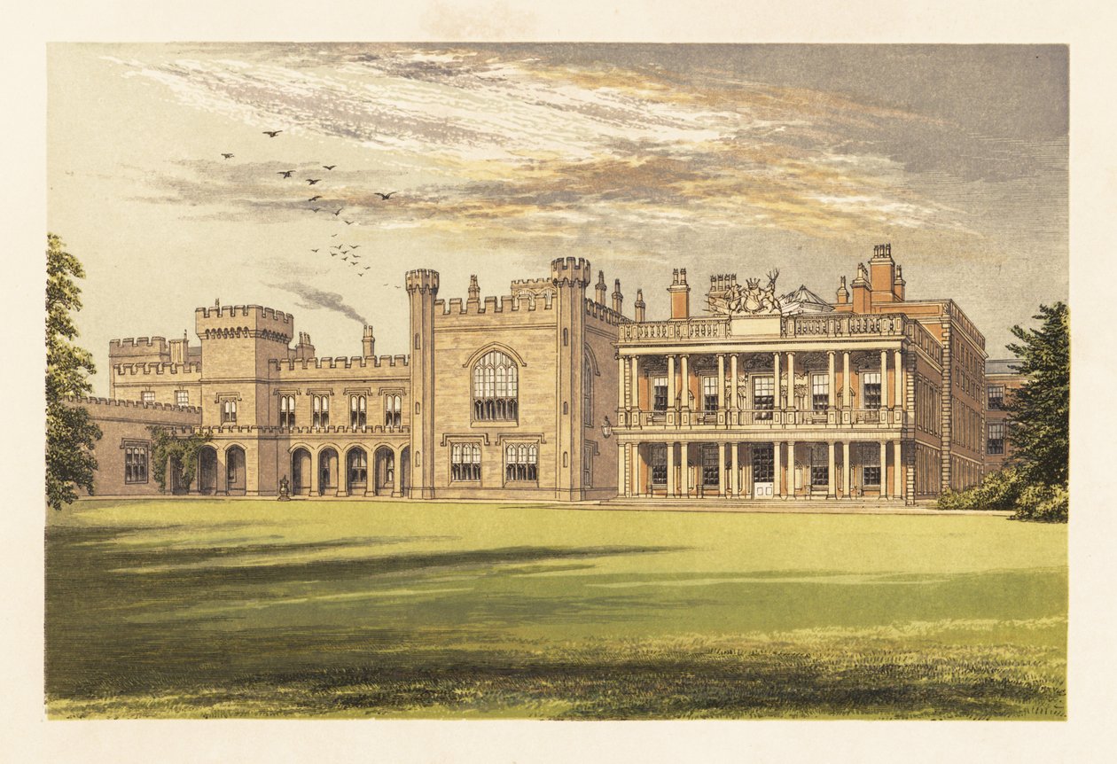 Knowsley Hall, Lancashire, England, 1880 von Alexander Francis (after) Lydon