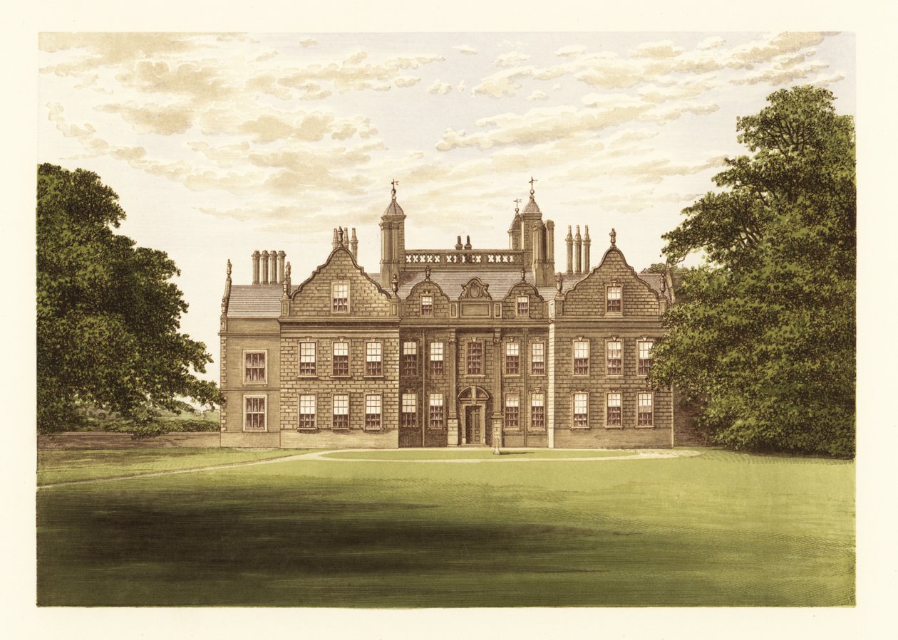 Willesley Hall, Leicestershire, England, 1880 (Gravur) von Alexander Francis (after) Lydon