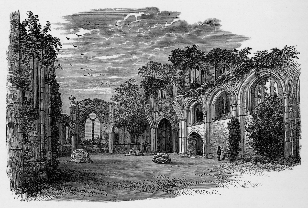 Innenansicht, Blick nach Osten, Netley Abbey von Alexander Francis Lydon