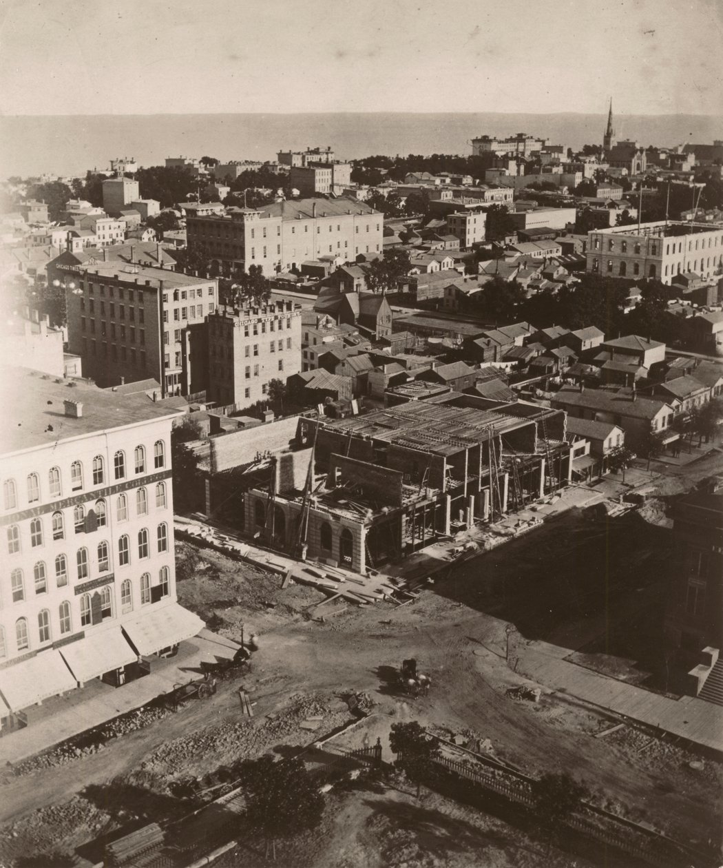 Blick nach Ostsüdosten vom Kuppel des Gerichtsgebäudes in Chicago von Alexander Hesler