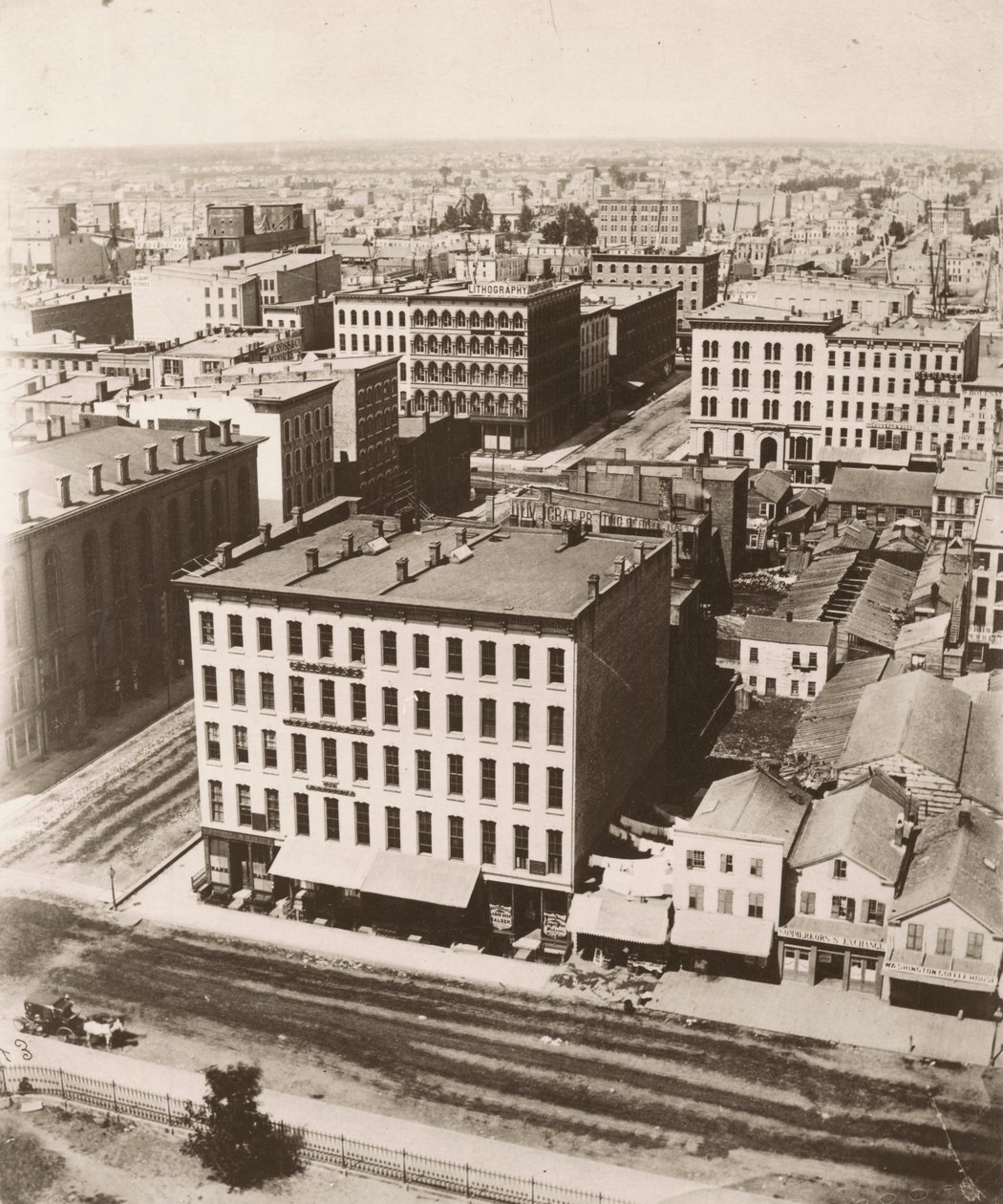Blick nach Nordnordwesten vom Kuppel des Gerichtsgebäudes in Chicago von Alexander Hesler