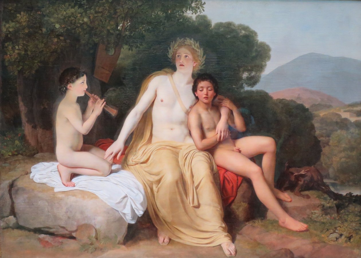 Apollon, Hyazinth und Zypresse musizieren und singen von Alexander Ivanov