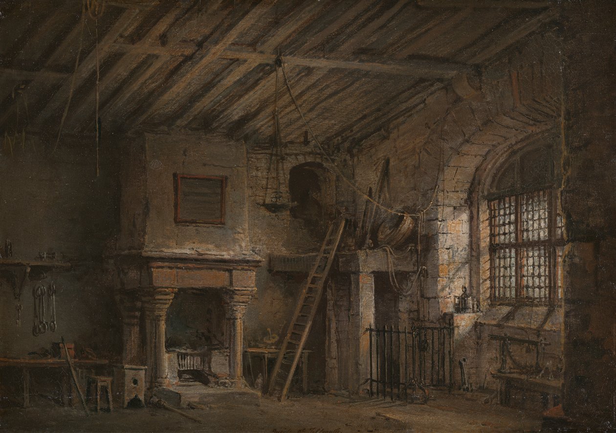 Bühnenbild für Heart of Midlothian; Das Tolbooth von Alexander Nasmyth