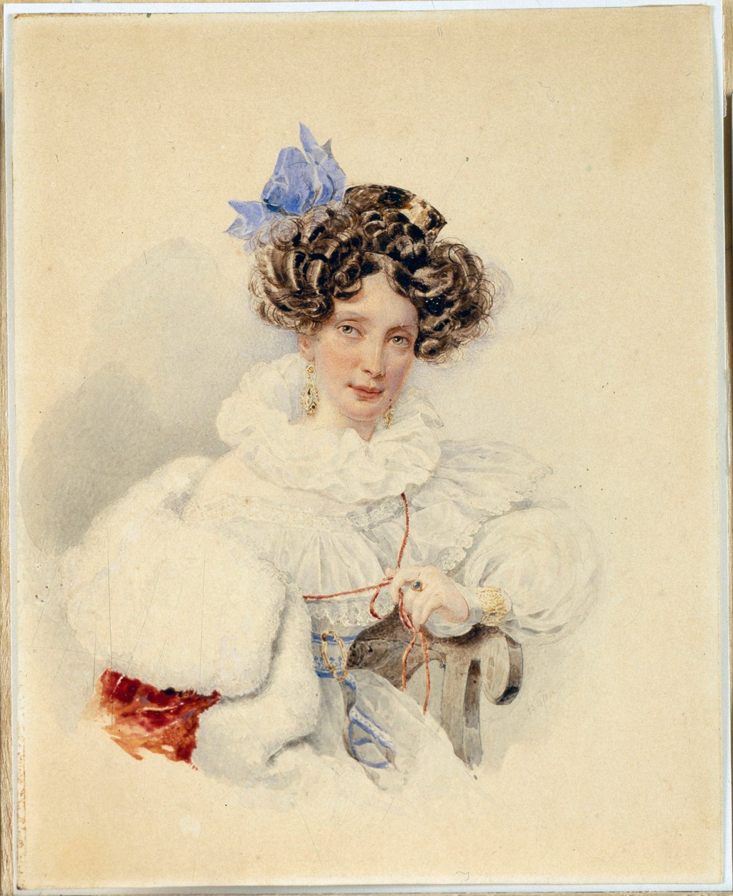 Porträt von Jekaterina Pawlowna Bakunina von Alexander Pavlovich Briullov