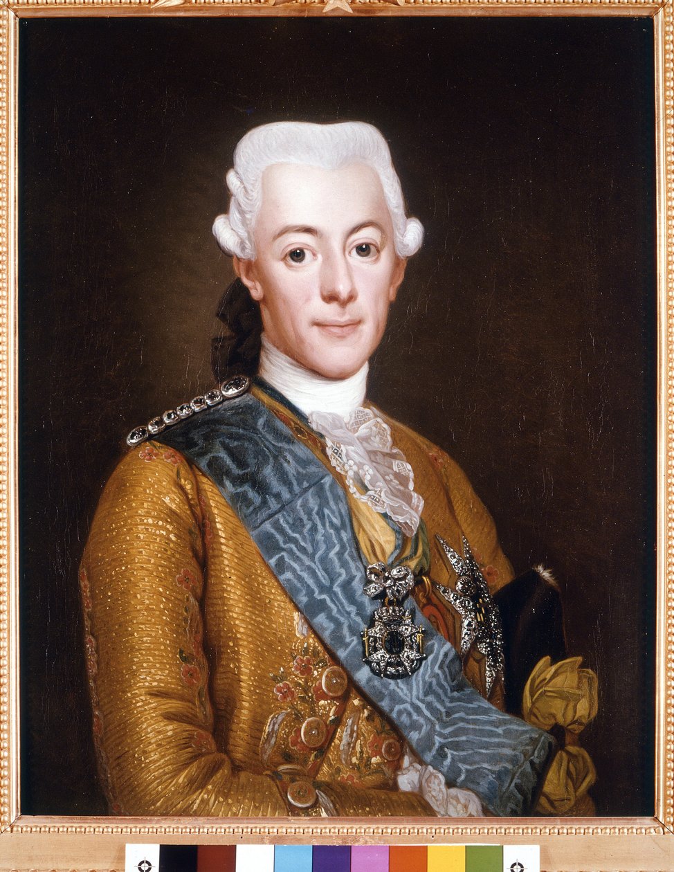 Porträt von König Gustav III. von Schweden (1746-1792) von Alexander Roslin