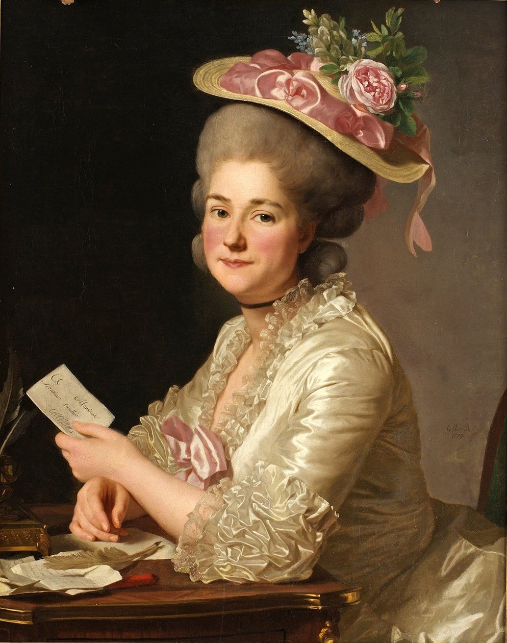 Porträt von Marie Emilie Cuivilliers, geb. Boucher, 1779 von Alexander Roslin