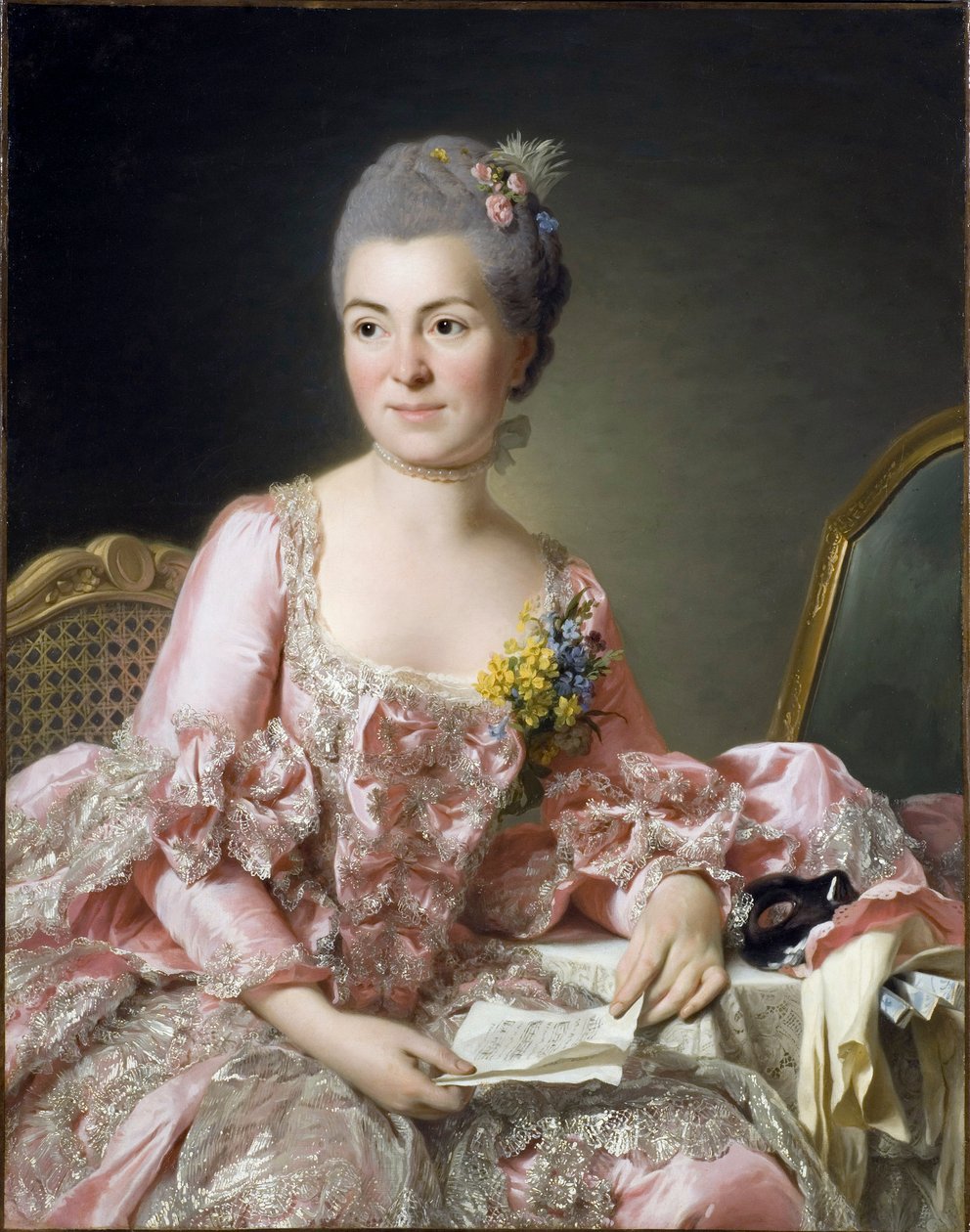 Porträt von Marie Suzanne Giroust, Madame Roslin (1734-1772) von Alexander Roslin