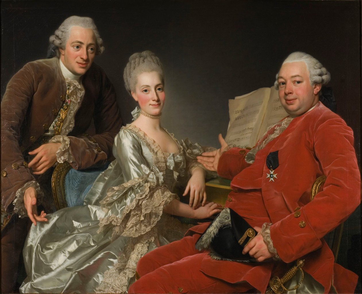 John Jennings, sein Bruder und Schwägerin von Alexander Roslin
